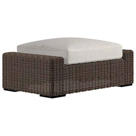 Outdoor/Indoor Ottoman with Woven Material